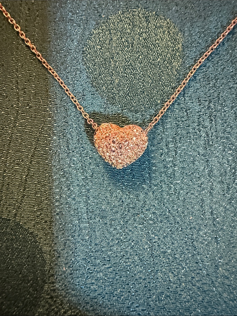 Authentic SWAROVSKI, reversible heart pendant necklace